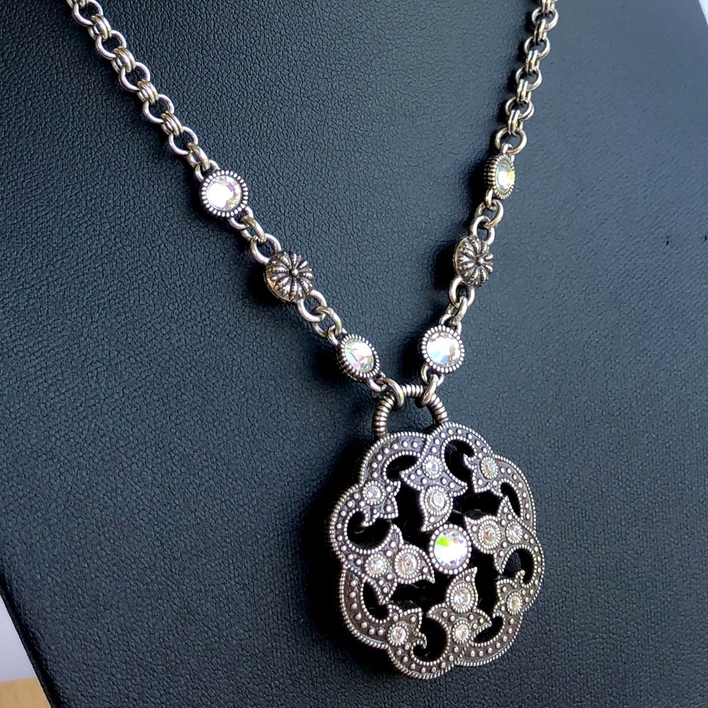 Brighton Retired Pacific Heights Silver Rhinestone Necklace